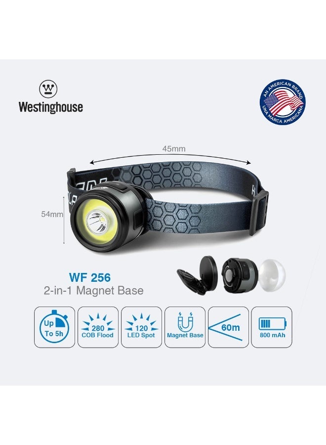 ويستنجهاوس مصباح للرأس من منتجات ويستنغ هاوس ، مع مغناطيس قابل للتعليق لى اي معدن ، مع خطاف للتعليق ، ٣ وضعيات انارة ، قابل للشحن ، خفيف و مريح - Image 2